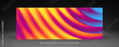 Cover design template with color gradients. Abstract background. Modern pattern. 3d vector Illustration for advertising, marketing, presentation.
