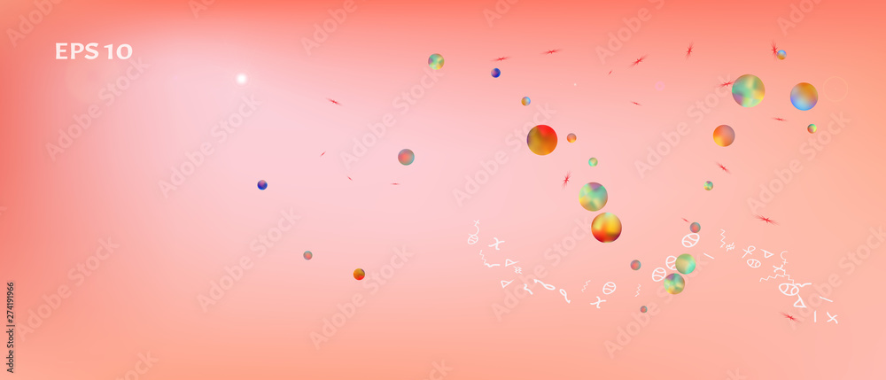 Colorful abstract ultra wide space background 