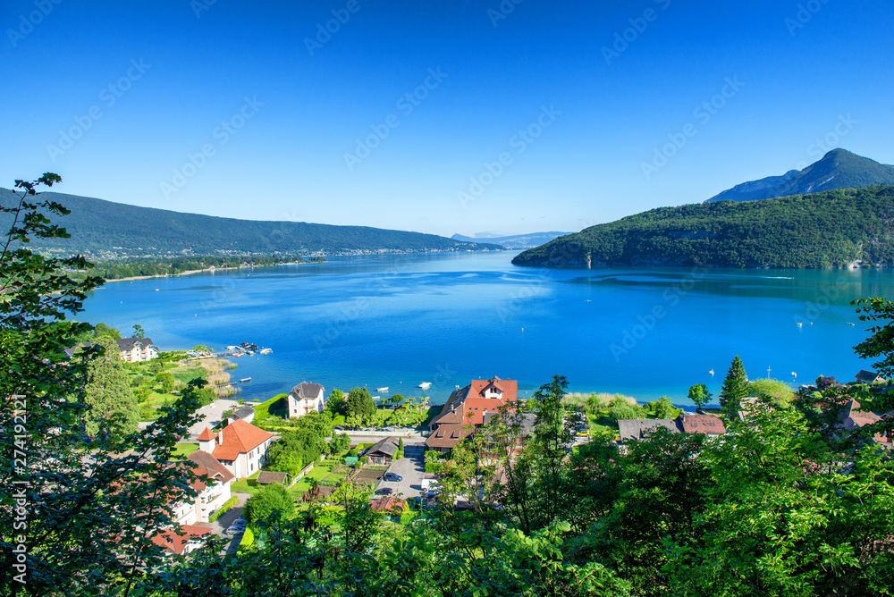 view of lake of Annecy, french Alps