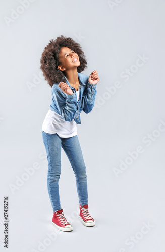 Stylish African-American gi...