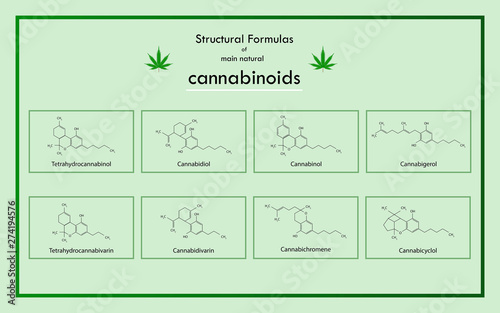 Structural Formulas of main natural cannabinoids