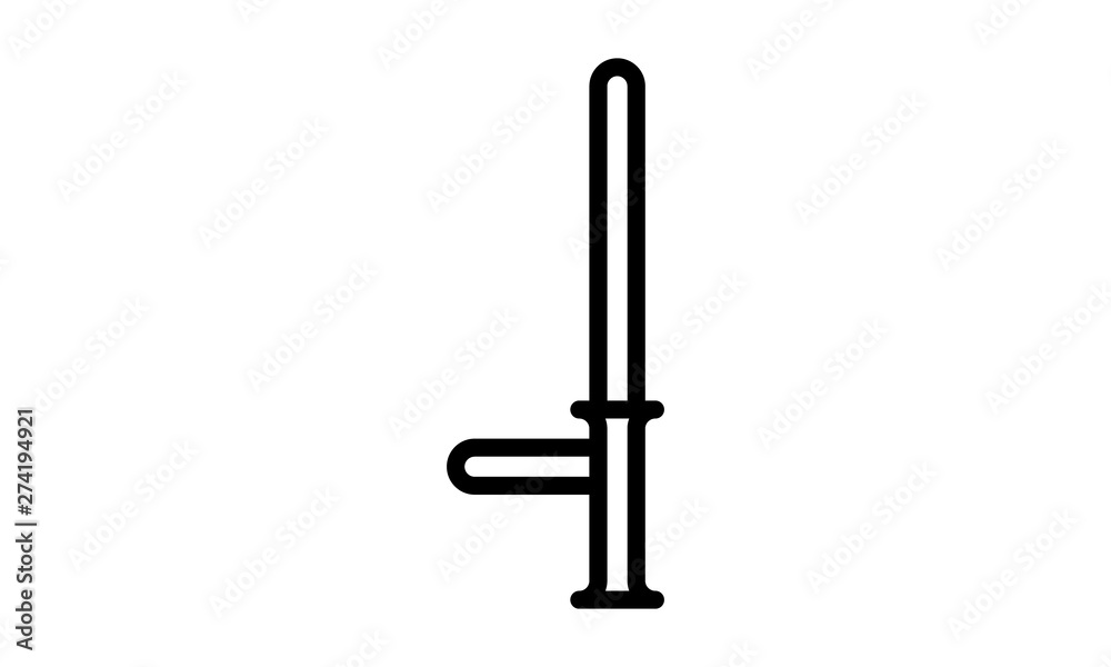 Police baton icon for law enforcement equipment Police baton icon for law enforcement equipment