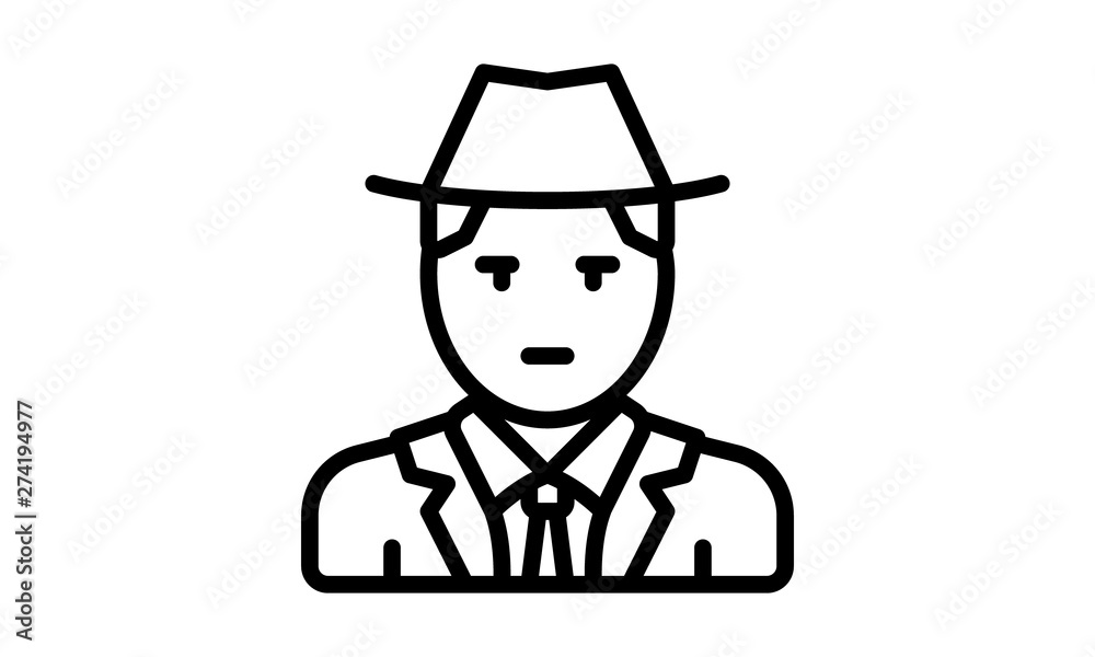 Spy agent icon premium style design from security vector image 