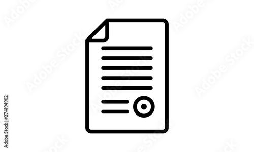 Contract icon for agreements and legal documentation