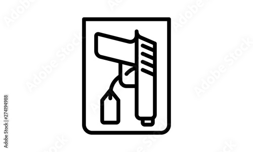  Evidence thin line icon law and crime gun sign vector image