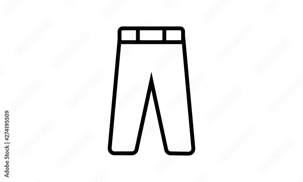 Pant icon for clothing and fashion concepts Pant icon for clothing and fashion concepts