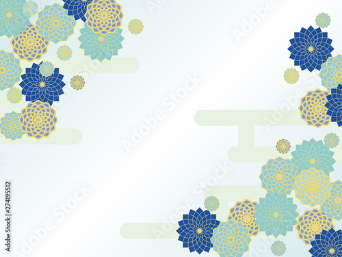 花の背景素材　和風夏