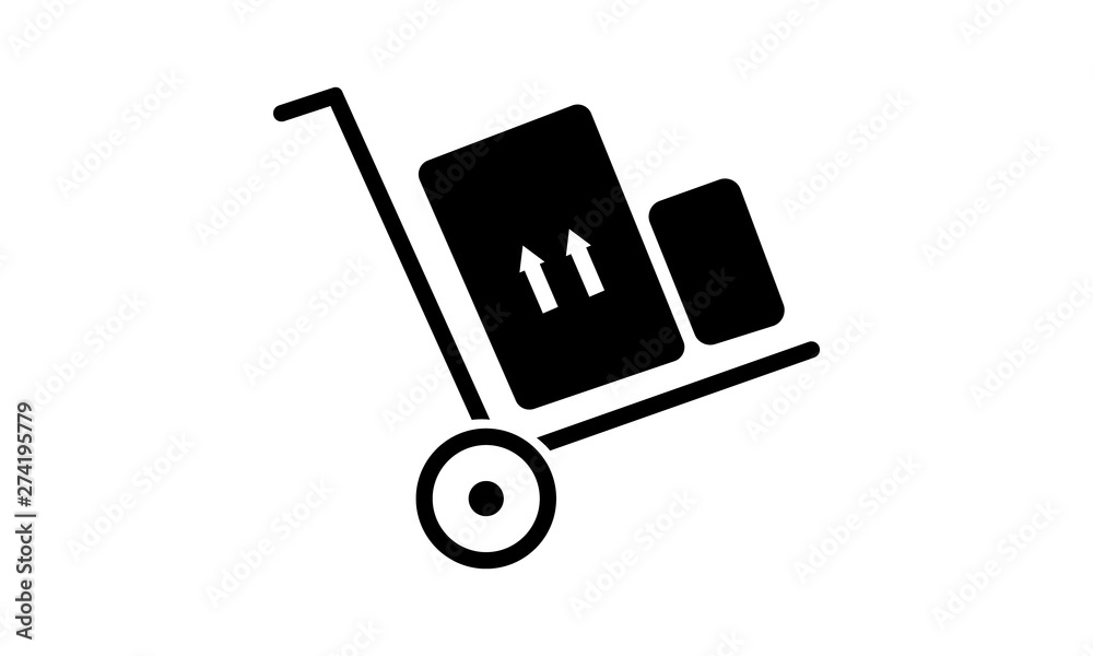Hand truck icon for moving and delivery Hand truck icon for moving and delivery
