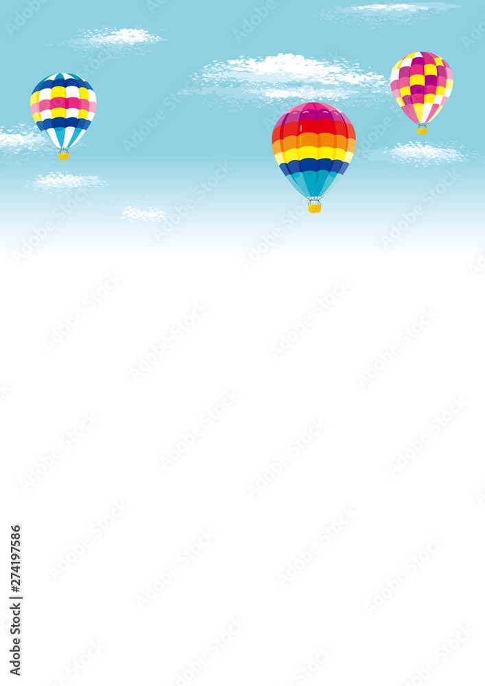 気球と青空 背景イラスト Stock Vector Adobe Stock