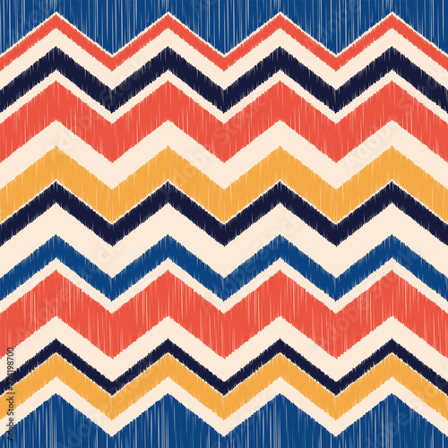 seamless chevron wave fabric textile pattern vector background