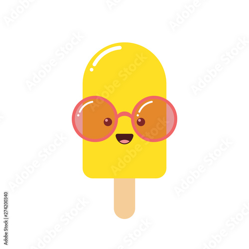 Cute cartoon ice cream