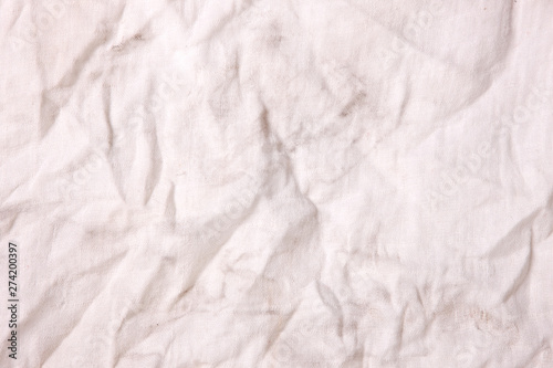 Old and Dirty white fabric texture Background.