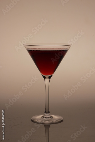 glass of red martini
