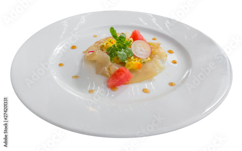 Salade tahitienne de marlin fumé aux agrumes 