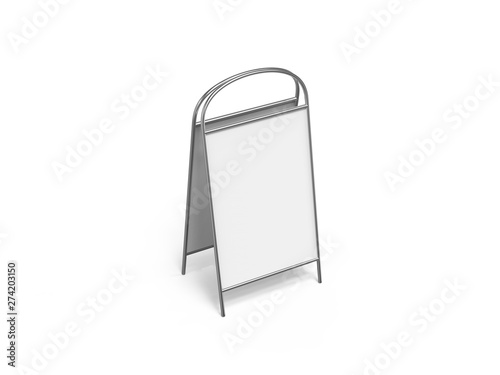 Blank full handle metallic outdoor advertising stand