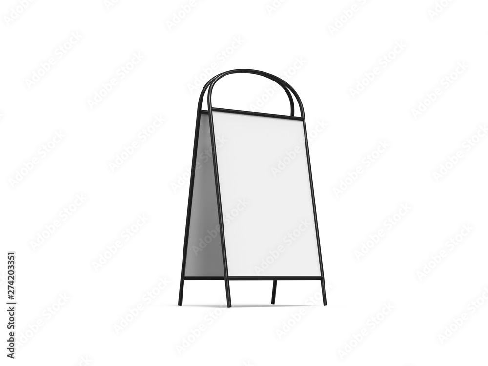 Blank full handle metallic outdoor advertising stand