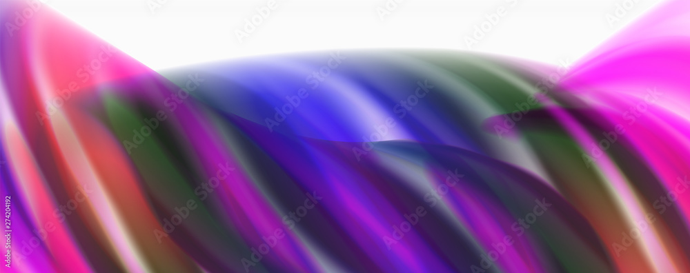 Fototapeta premium Color flowing waves, liquid conceptual abstract background