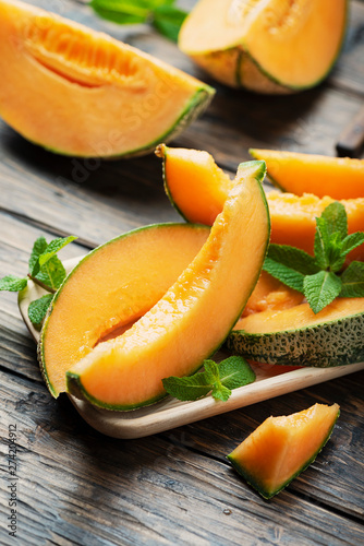 Fotografie Sweet yellow fresh melon