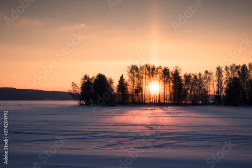 winters sunset