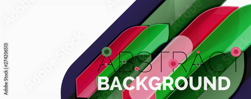 Abstract color lines dynamic background, modern material design style