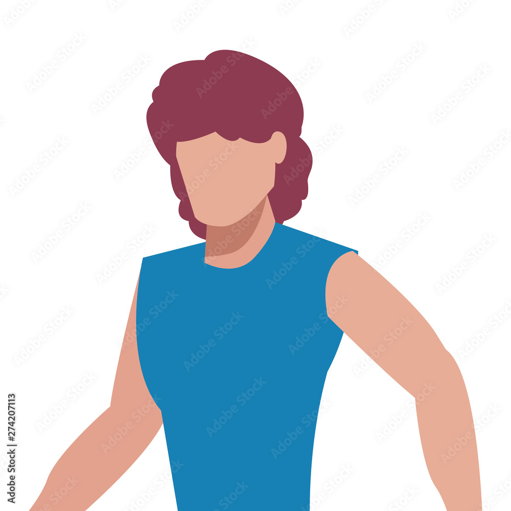 man character portrait cartoon design