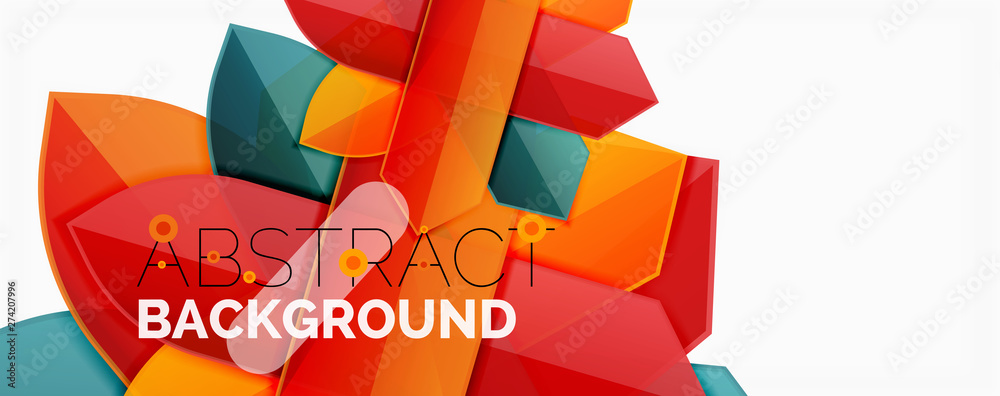 Geometric abstract background. Dynamic shapes composition Geometric abstract background. Dynamic shapes composition