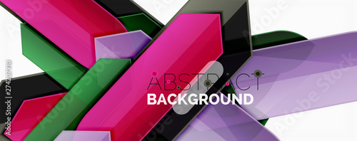 Abstract color lines dynamic background, modern material design style