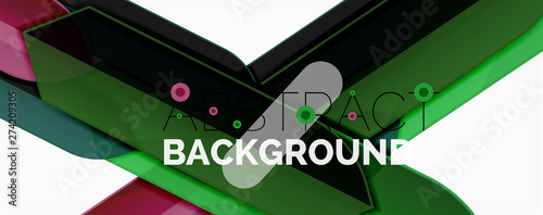 Abstract color lines dynamic background, modern material design style