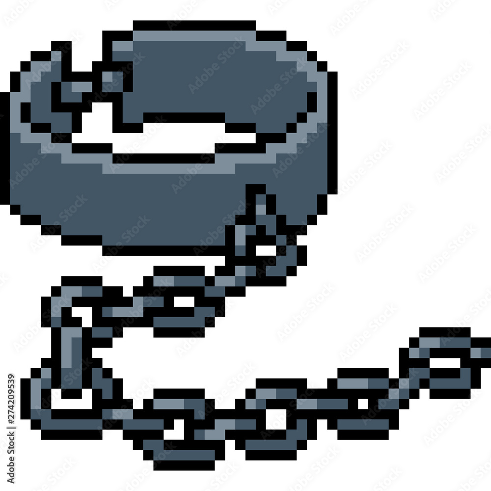 vector pixel art prison chain vector pixel art prison chain
