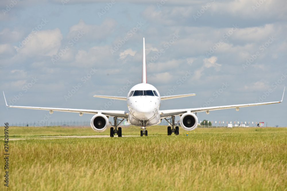 Naklejka premium avion vol transport aerien aéroport pilote