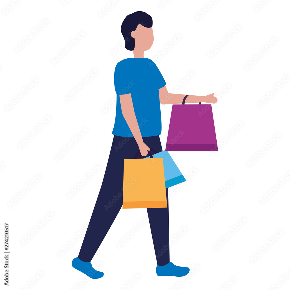man character shopping bags man character shopping bags