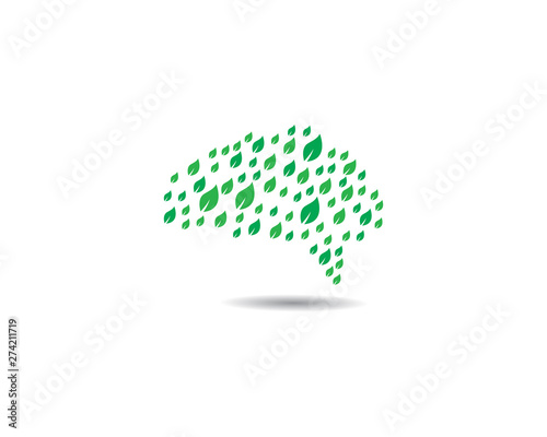 Set of abstract Brain Logo Template vector icon illustration design 