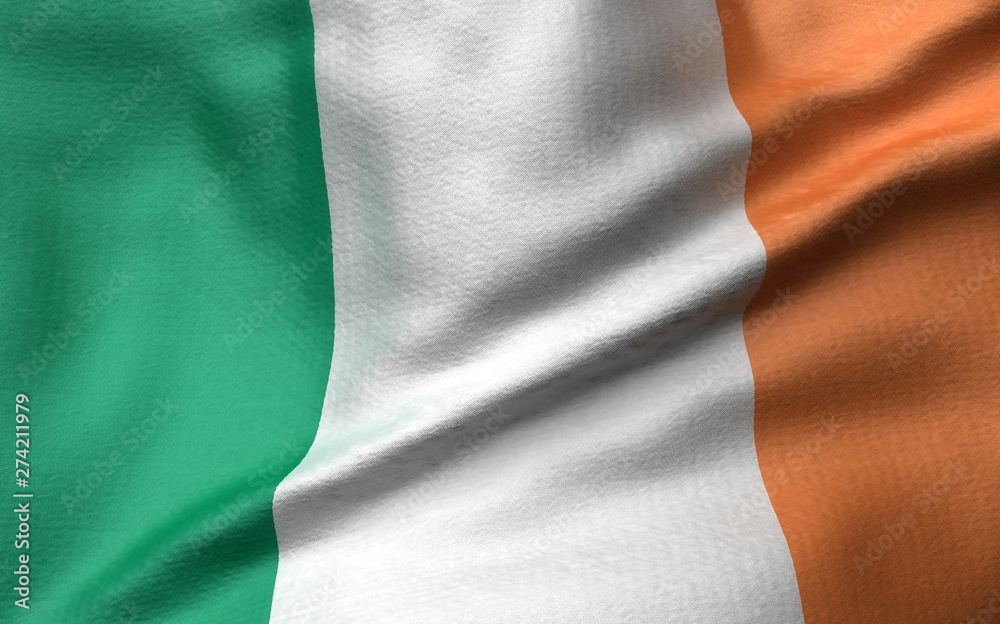 3D Illustration of Ireland Flag