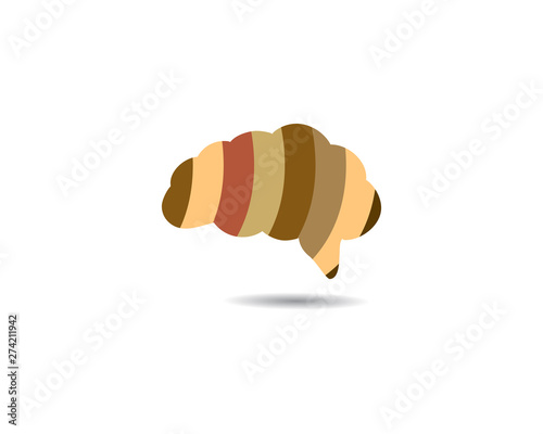 Set of abstract Brain Logo Template vector icon illustration design 