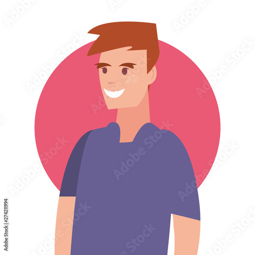 man character portrait cartoon design