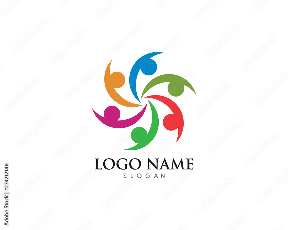 teamwork logo template vector icon illustration design teamwork logo template vector icon illustration design