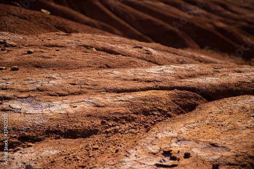 Red soil texture background photo