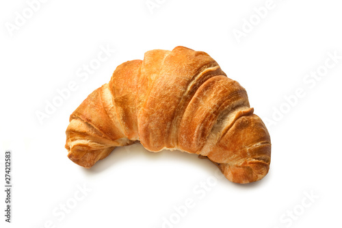 Tablou canvas croissant isolated on white background