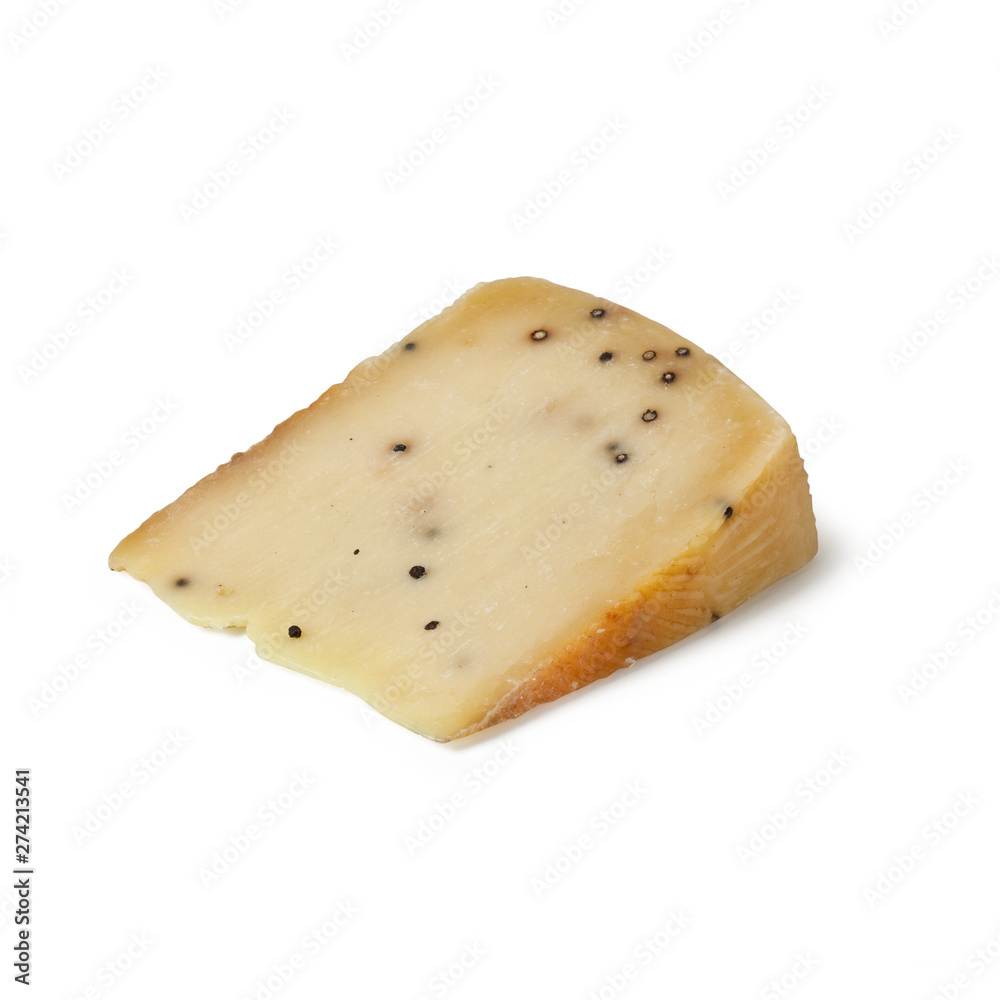 Typical italian cheese Sicilian cheese Pepato stagionato