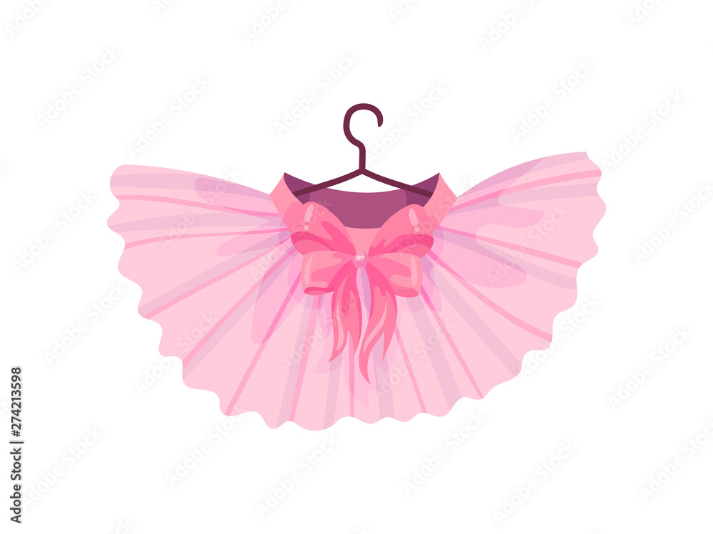 Pink ballet tutu. Vector illustration on white background.