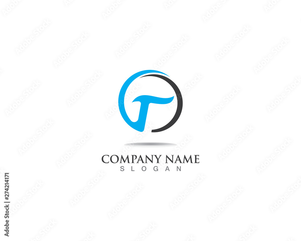 T logo business symbol vector template design Stock Vector | Adobe Stock