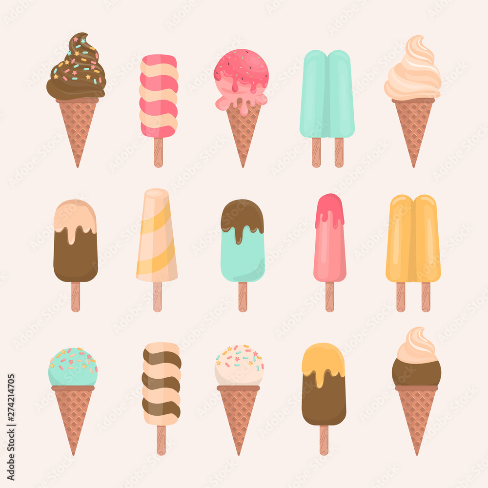 sweet ice cream, isolated. vector sweet ice cream, isolated. vector