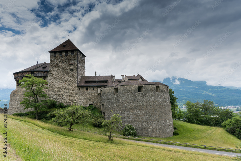 A view of the historic Vaduz Castle in Liechtenstein