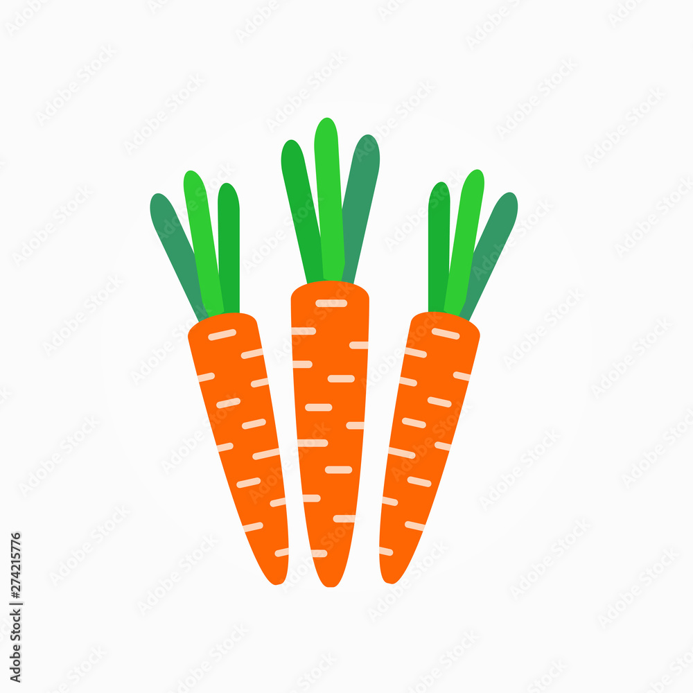 carrot flat icon. vector illustration. isolated on white background carrot flat icon. vector illustration. isolated on white background