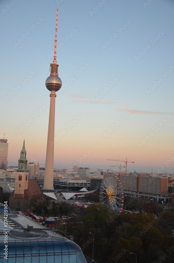 The famous Television Tower in Berlin, Germany