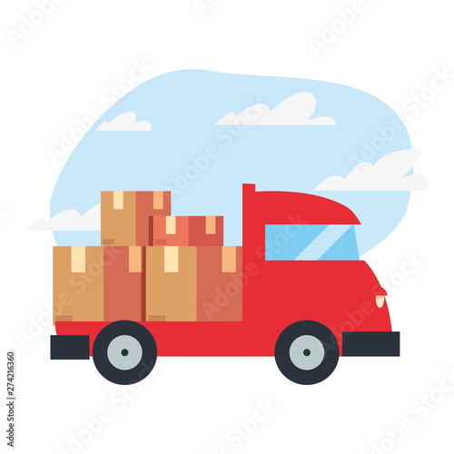 truck fast delivery logistic icon vectorillustrate © djvstock