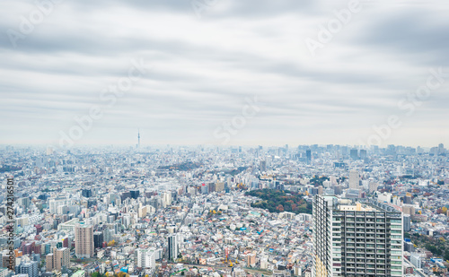 city skyline aerial view of Ikebukuro in tokyo