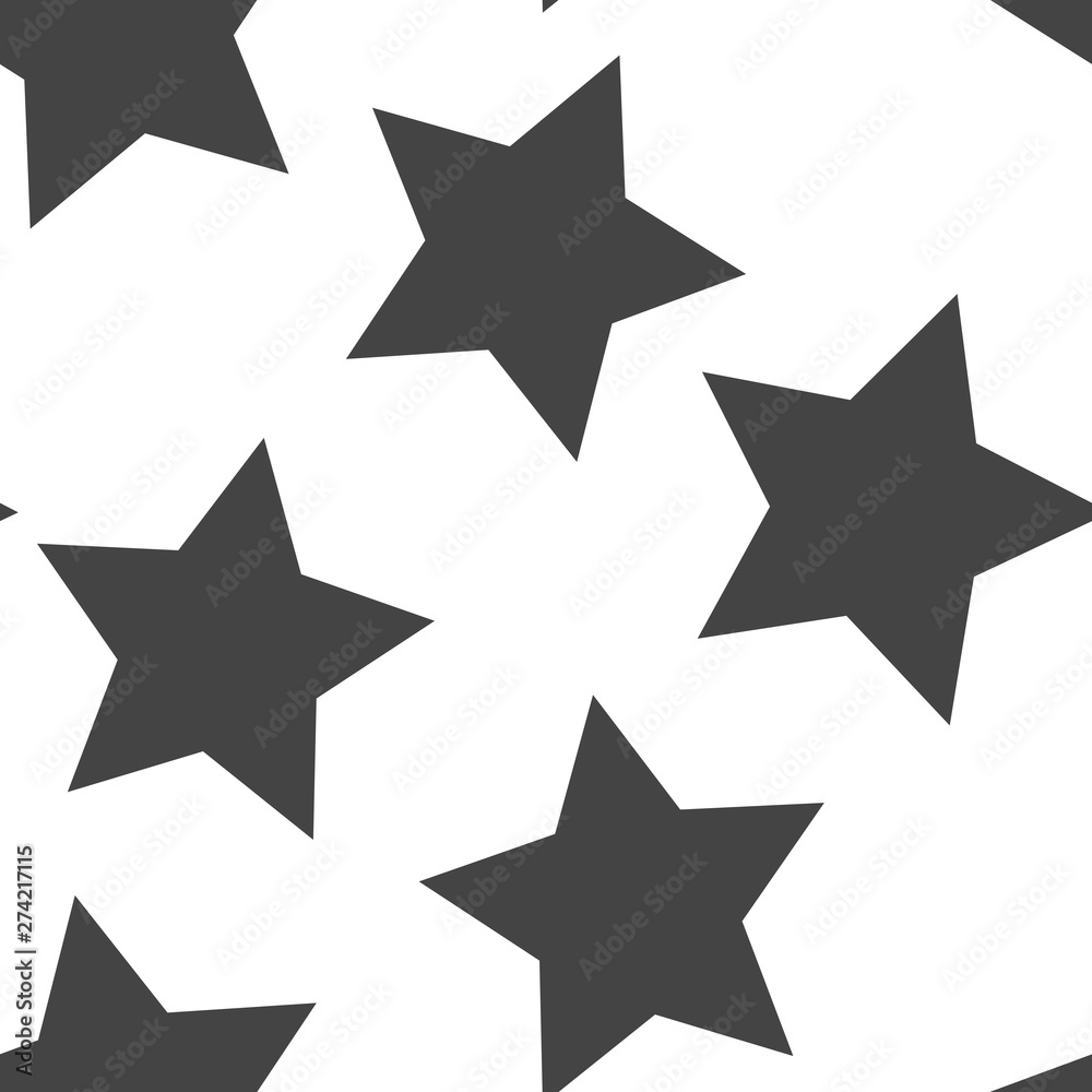 Vector icon five-pointed star seamless pattern on a white background. Vector icon five-pointed star seamless pattern on a white background.