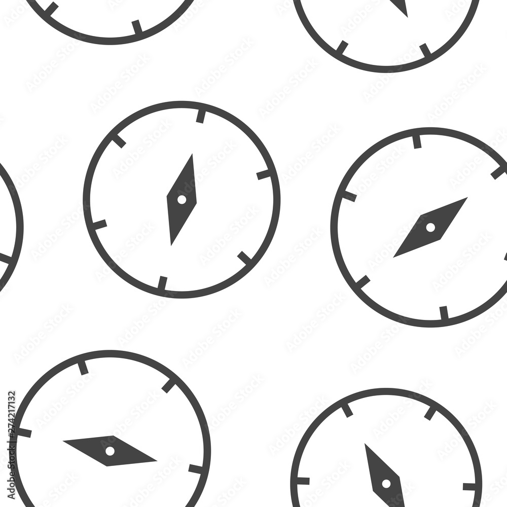 Vector icon of the compass. Illustration of a compass symbol for determining the sides of the world seamless pattern on a white background. Vector icon of the compass. Illustration of a compass symbol for determining the sides of the world seamless pattern on a white background.
