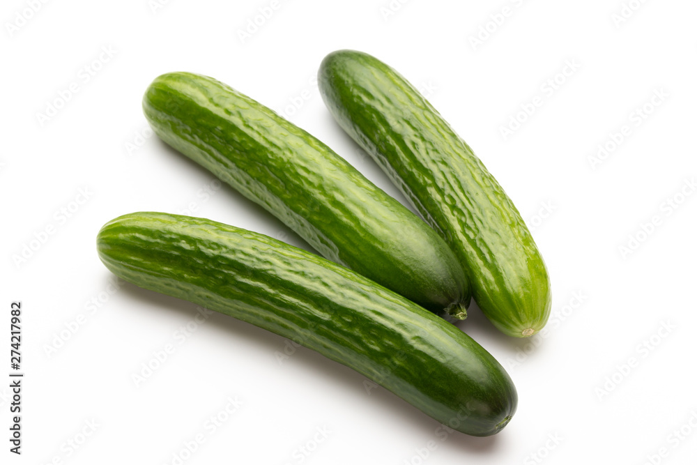 Fresh cucumber on white background. Fresh cucumber on white background.
